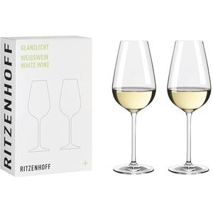 RITZENHOFF 8011002 wittewijnglas 300 ml - Serie Glanslicht - 2 stuks in geschenkset - elegant modern - Made in Germany