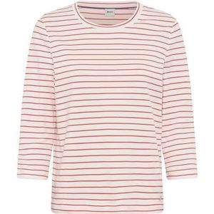 T-shirt - Gestreept - Jersey - Ronde Hals - Driekwart Mouw