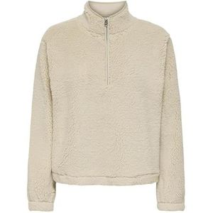 ONLY - Onlnew Dallas L/S Highneck Zip - Sweatshirt - Pumice Stone - Dames