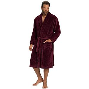 JP 1880 Heren grote maten grote maten menswear L-8XL badjas, homewear, microvezel, knoopriem, tot 8XL 701445, aubergine, 4XL