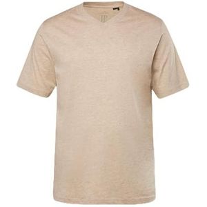 JP 1880 Heren grote maten grote maten Menswear L-8XL JP1880 T-shirt, basic, V-hals, tot 8 XL 702415, Natuurlijke melange, XXL