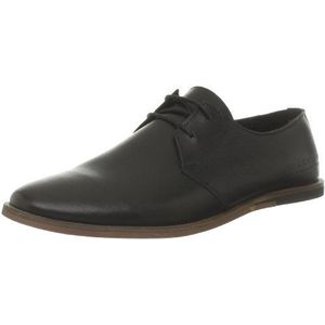 Jack & Jones Jj Drake schoenleer, veterschoenen voor heren, Zwart Schwarz Leder Zwart, 45 EU