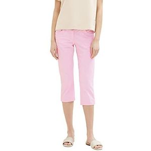 TOM TAILOR Capribroek voor dames, taps toelopend, relaxfit, 32182 - Nouveau Pink Offwhite Stripe, 32