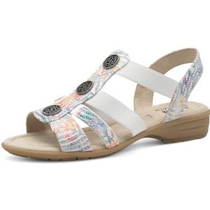 Jana Veganistische platte damessandalen, bloem, multi, 36 EU, Flower Multi, 36 EU