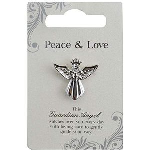 Guardian Angel Vrede & Liefde | Cadeauidee | Pind Badge | Broche Pin, Zilver, Eenheidsmaat