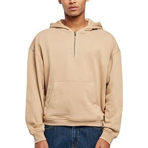 Urban Classics Men's Boxy Zip Hoody Sweatshirt, unionbeige, XL, effen beige, XL