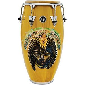 Latin Percussion Conga Santana Africa Speaks Conga 11 3/4"" LP559X-SAS, Vibrant Yellow, Chrome Hardware