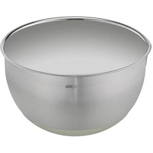 Emsa K32720 Prep&Bake Roestvrijstalen mengkom 20 cm, antislip bodem, perfecte stabiliteit, schenklip voor nauwkeurig uitgieten, vaatwasmachinebestendig, krasbestendig, stapelbaar, roestvrij