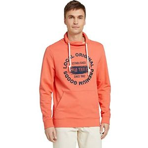TOM TAILOR Uomini Sweatshirt met sjaalkraag 1030545, 11834 - Soft Peach Orange, S