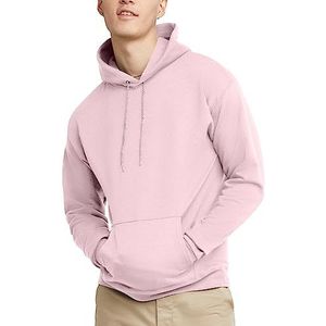 Hanes Heren EcoSmart Hoodie, Midweight Fleece, Pullover Hooded Sweatshirt, Lichtroze, S