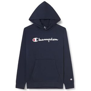 Champion Legacy Icons B-Ultralight Fall Fleece Sweatshirt met capuchon voor kinderen en jongens, Navy Blauw, 15-16 jaar