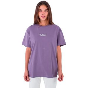 T-shirt met korte mouwen voor dames, bedrukt CO, Paars (purple sage), XS