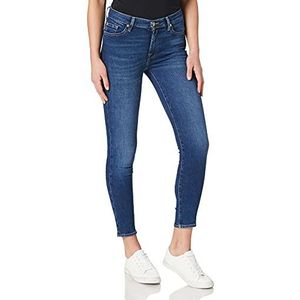 7 For All Mankind Dames Hw Skinny Crop Mid Blue Jeans