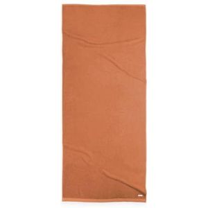 TOM TAILOR saunahanddoek, 80 x 200 cm, 100% katoen/badstof, met twee hangers en label met logo, Color Bath Towel oranje (warm koraal)