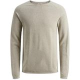 JACK & JONES gebreide tru heren Jjehill Knit Crew Neck Noos , ivoor (oatmealmelange) , S