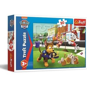 Trefl - PAW Patrol, Honden in actie - Puzzel met 30 stukjes - Kleurrijke puzzel met de helden uit de cartoon Psi Patrol, Creatieve ontspanning, Plezier voor kinderen vanaf 3 jaar