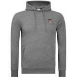 GANT Reg Medium Archive Shield Hoodie voor heren, gemengd grijs, 3XL