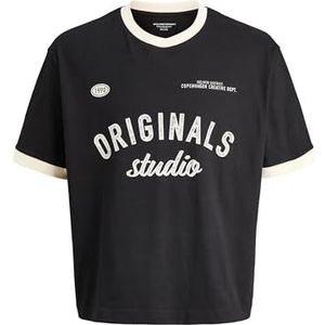 JACK & JONES Shirt  zwart / wit