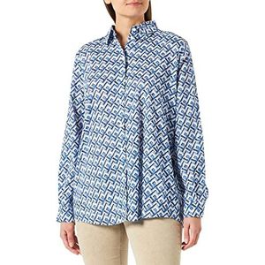 GERRY WEBER Edition Dames 860009-66428 blouse, blauw print, 36, Blauw opdruk, 36