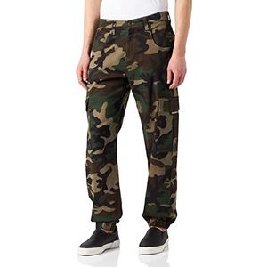 Southpole Cargobroek voor heren, camouflage, cargobroek voor mannen, met opgestikte cargozakken, houtcamouflage, maten 28-38, camouflage-motief (Wood Camo), 30