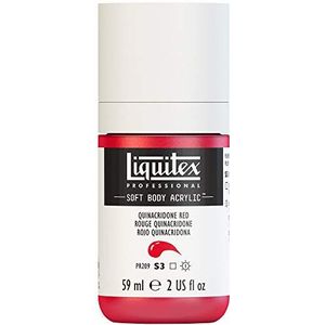 Liquitex 1959112 Professional Acrylfarbe Soft Body - Künstlerfarbe in cremiger deckender Konsistenz, hohe Pigmentierung, lichtecht & alterungsbeständig, 59ml Flasche - Quinacridone Rot