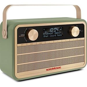 Nordmende Transita 120 Draagbare DAB-radio (DAB+, FM, 24 uur accu, Aux In, wekker, 2 wektijden, slaaptimer, sluimerfunctie, hoofdtelefoonaansluiting) groen