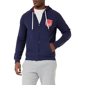 Emporio Armani Sweatshirt met capuchon voor heren Shield Logo Terry, Eclipse, M