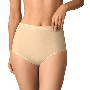 Nur Die Tailleslip van GOTS biologisch katoen Maxislip Highwaist ondergoed onderbroeken basic stetch dames, beige, 42