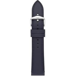 Fossil heren horlogeband 22mm leder, Blauw, 200+/- 5MM