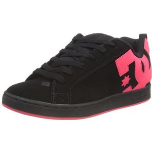 DC Shoes Dames Court Graffik Dames Schoen Skate, Zwart Hot Roze, 38.5 EU