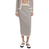 Desigual - Rok - Zwart/Wit - 3/4 Lengte - Normale Pasvorm