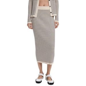 Desigual - Rok - Zwart/Wit - 3/4 Lengte - Normale Pasvorm