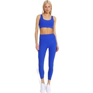 Carlheim Women's active wear Sports Bra Ribbed Classic Helle, Victoria Blue, X-Small