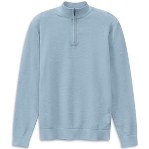 bugatti Heren Troyer 7500-15512E Regular Fit Pullover korte ritssluiting, 420-aqua, L