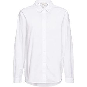 ESPRIT Oversized hemdblouse van katoen, wit, XL