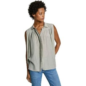 Blouse - Effen - Katoen - Mouwloos - Normale Pasvorm