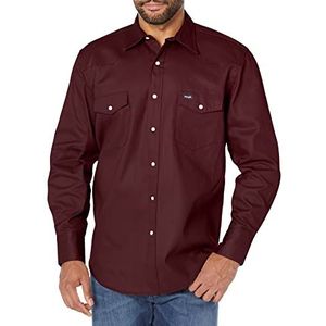 Wrangler Herren Ms70119 Button Down Shirts, Rood Oxide, L