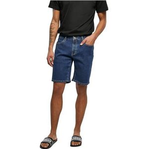 Urban Classics Relaxed Fit Jeans Shorts, Herenshorts, Mid Indigo Washed, Mid Indigo Washed, S