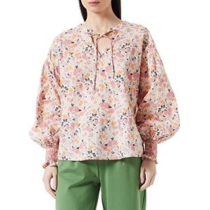 Part Two Namis Relaxed Fit Long Sleeve Damesblouse, Pink Flower Print, 44