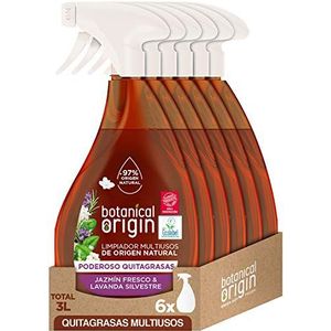 Botanical Origin - Ecologische multifunctionele reiniger, frisse jasmijn geur en wilde lavendel - 6 x 500 ml