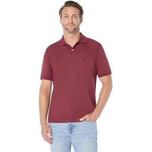Nautica Klassiek fit poloshirt met korte mouwen voor heren, effen, zacht katoen, Barolo Solid, S