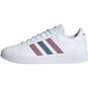 adidas Grand Court Base 2.0 dames sneakers, ftwr white/crew blue/wonder orchid, 36 2/3 EU