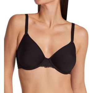 Bali Women's Breathe Modal T-Shirt, Breathable Lightweight Underwire Bra, Convertible Straps, Black