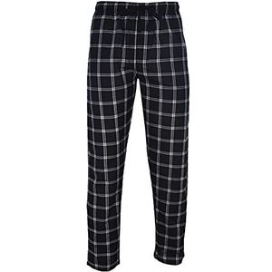 Hanes Heren T-shirt en geweven slaapbroek pyjama set, Rood & Zwart Plaid, L