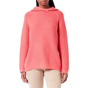 TOM TAILOR Dames Gebreide trui met capuchon 1033571, 12230 - Smooth Papaya Red, 3XL