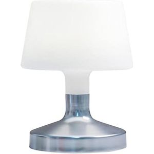 Tafellamp Touch draadloze design stalen voet LED warm wit/wit dimbaar HELEN SILVER H21cm