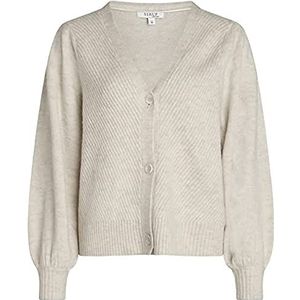SIRUP COPENHAGEN Dames Beige Melange Elegant Cardigan Pullover Sweater, klein