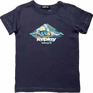 Replay Jongens SB7360 T-Shirt, 891 donkerblauw, 14A, 891 donkerblauw., 14 Jaar