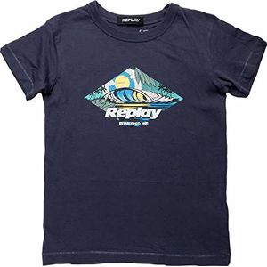 Replay T-shirt voor jongens, 891 donkerblauw., 4 Jaar