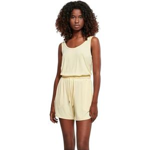 Urban Classics - Short Sleeveless Modal Playsuit - Geel - Jumpsuit